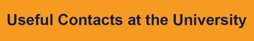 Useful Contacts at the University